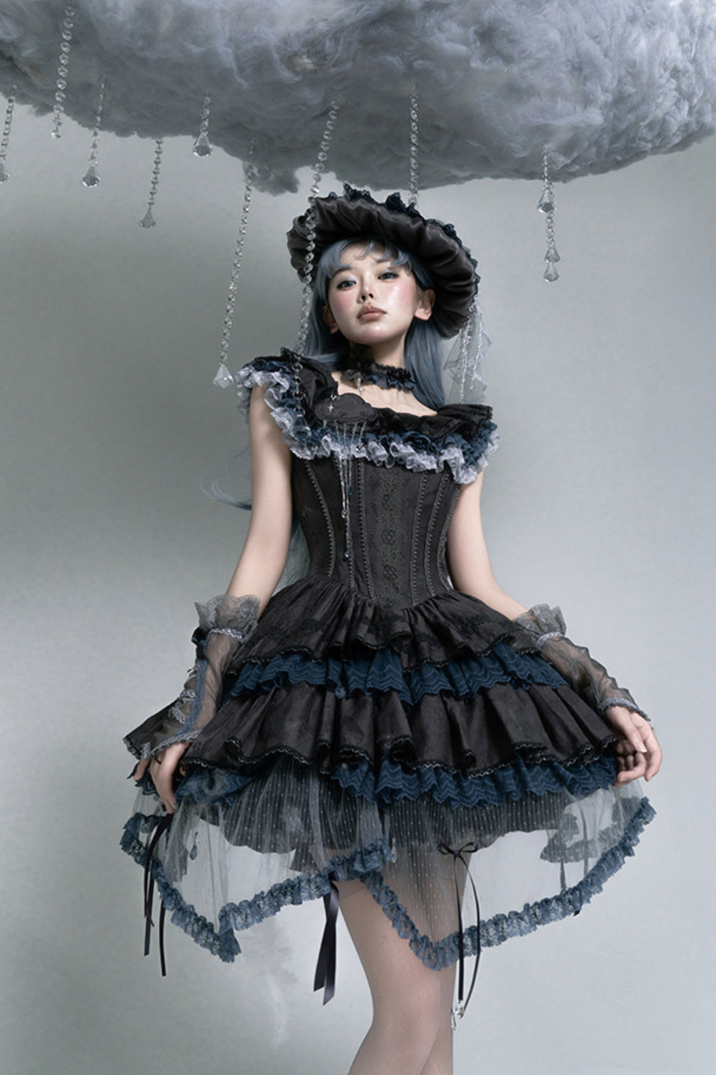 Rainbow Angel Lolita Jumper Skirt + Rainbow Dress + Monochrome Long Dress + Monochrome Jumper Skirt