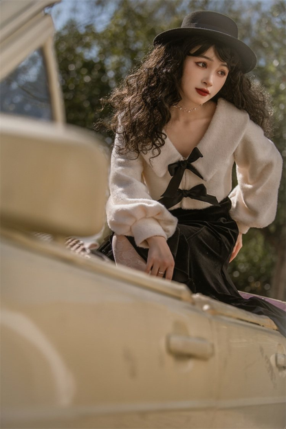 Mermaid Asymmetrical Camisole Dress + Ribbon Jacket