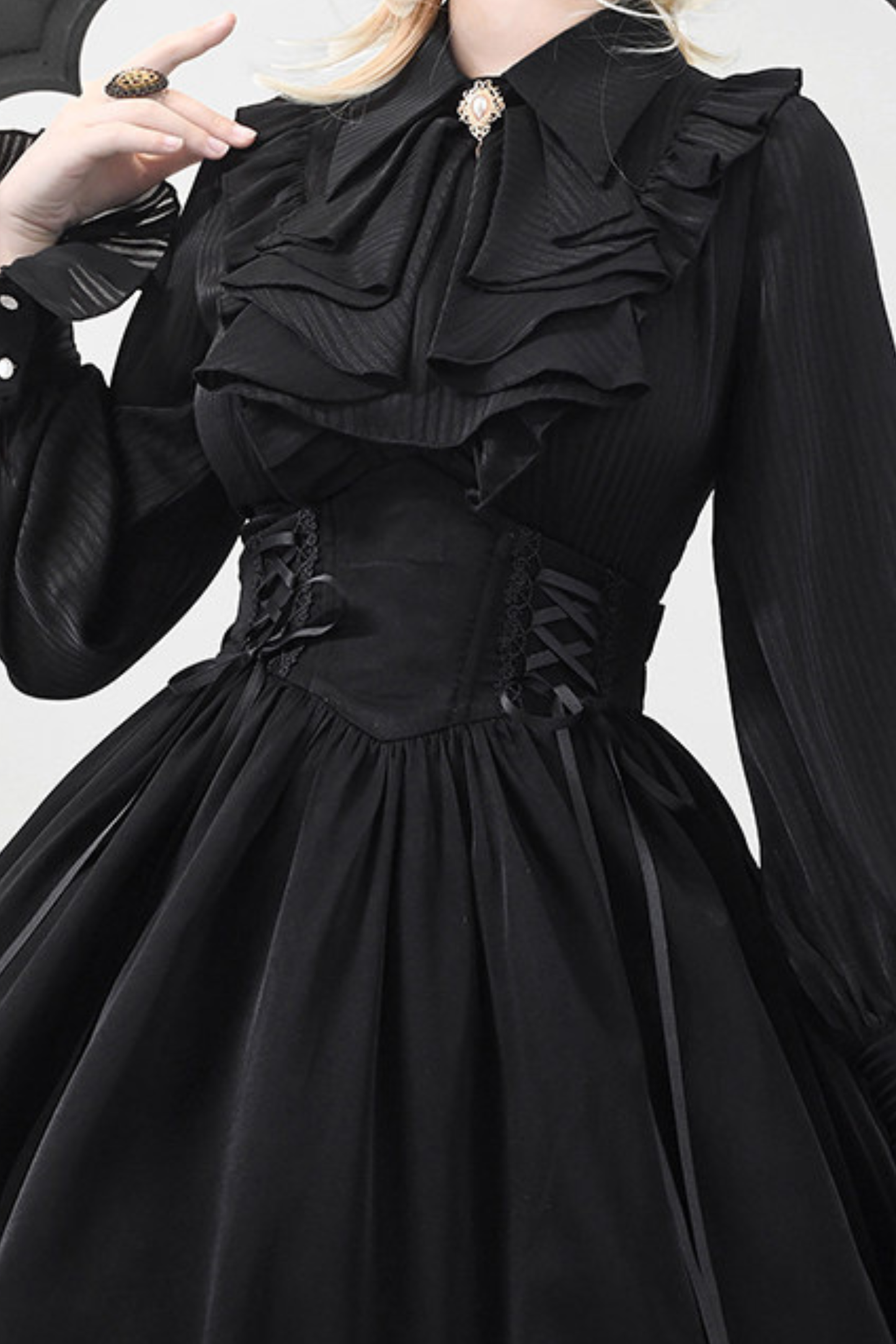 Retro Reversible Fishbone Lolita Skirt