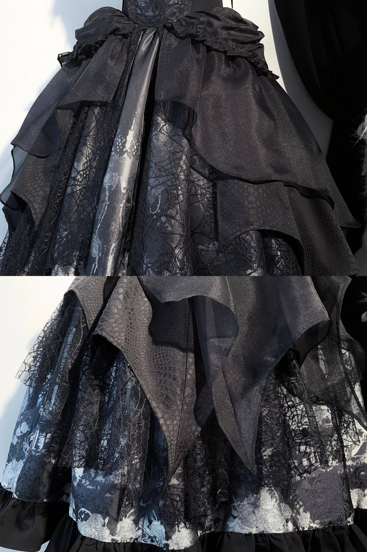 [Vorbestellung bis 29. März] Gothic-Puppen-Trägerrock + ausgestellter Rock