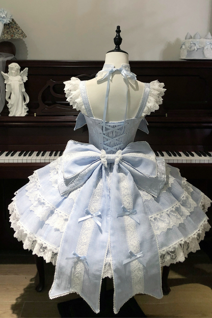 【予約商品】プリンセスバレエケーキロリータドレス+ヘアバンド+ネックレス+スリーブ+テール