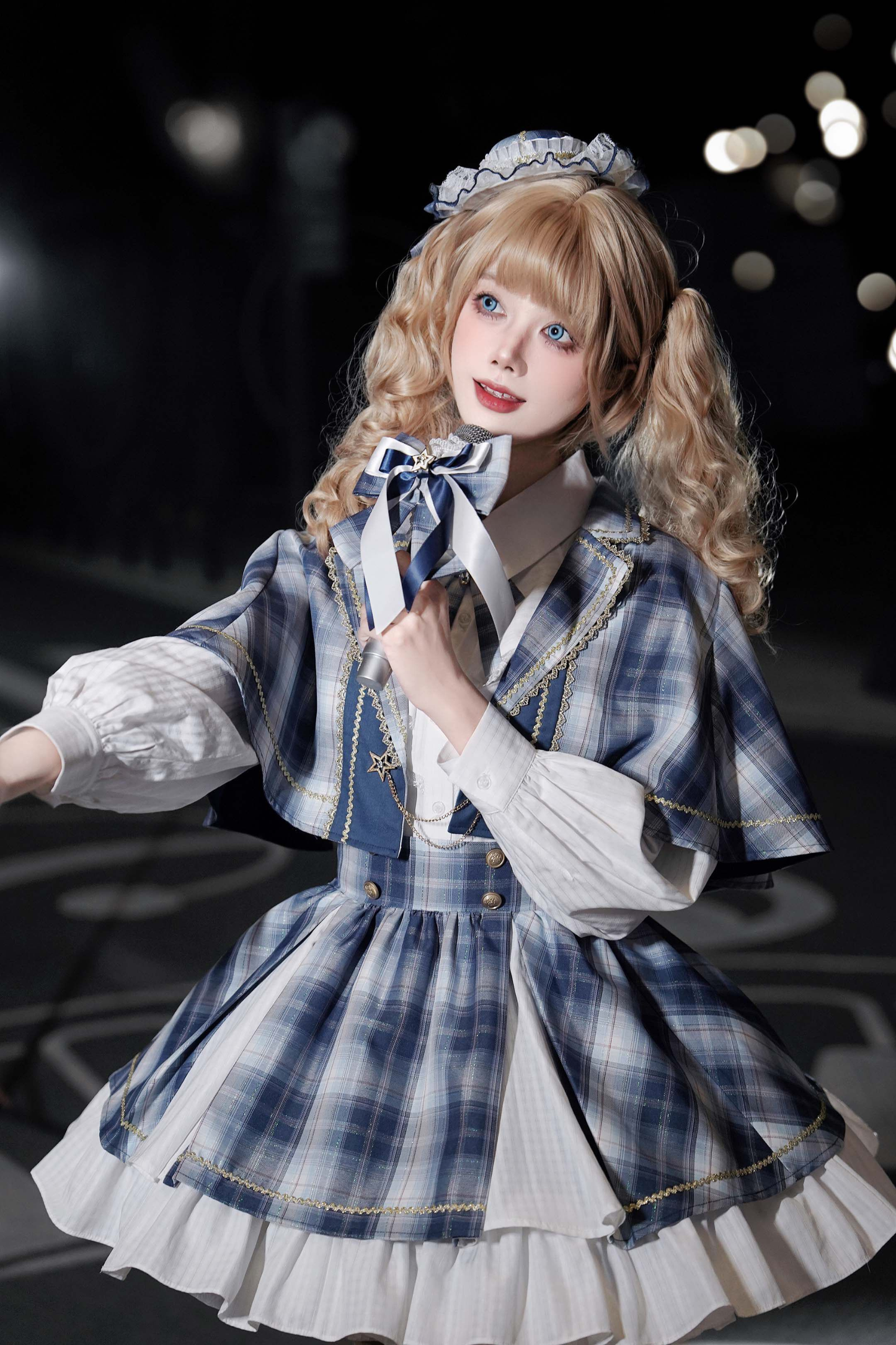 スターライトアイドルコスプレケープ+シャツ+スカート+レッグウォーマー