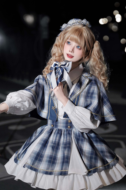 スターライトアイドルコスプレケープ+シャツ+スカート+レッグウォーマー