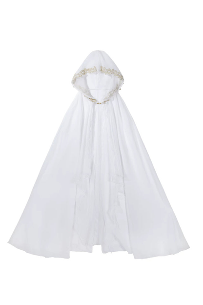 Märchenhaftes klassisches Lolita-Trägerkleid + Kapuzen-Cape