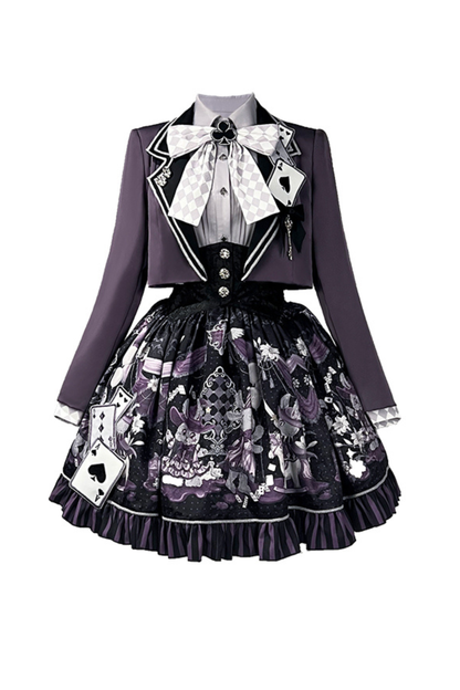 ナイトアリスマジックシアターロリータスカート+シャツ+ショートジャケット