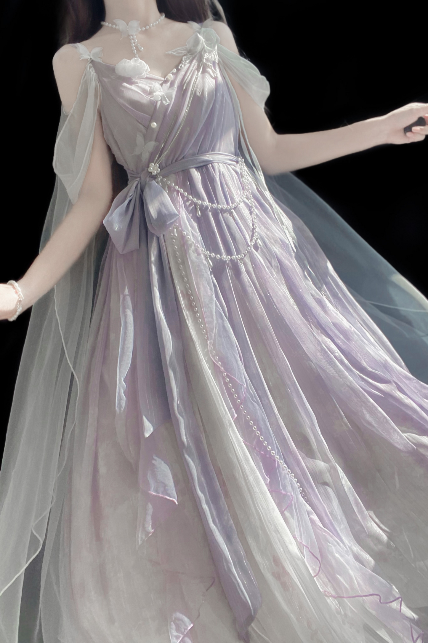 [Reservations] Sweet is Elegant Girly Dress + Shawl + Necklace