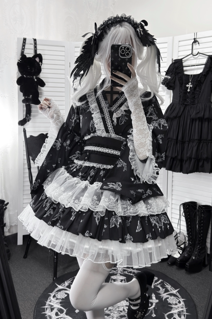 Galaxy Dark Lace Dark Kawaii Yukata
