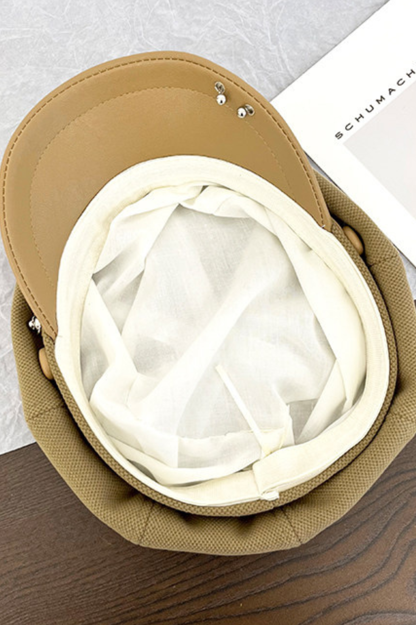 Studded Leather Cat Ear Beret