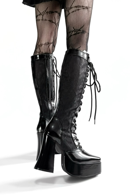 デーモンハンターナイトレースアップブーツ