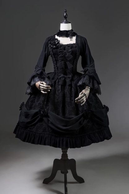【2月13日予約締切】ナイトフォールヴェルサイユゴシックダークゴージャスロリータドレスセットアップ＋アクセサリー