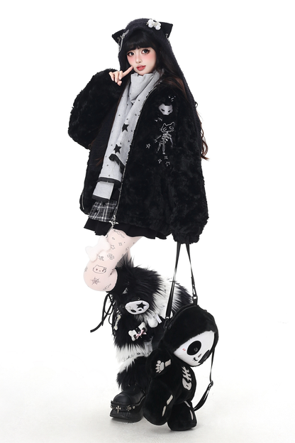 リボンキャットフードファージャケット