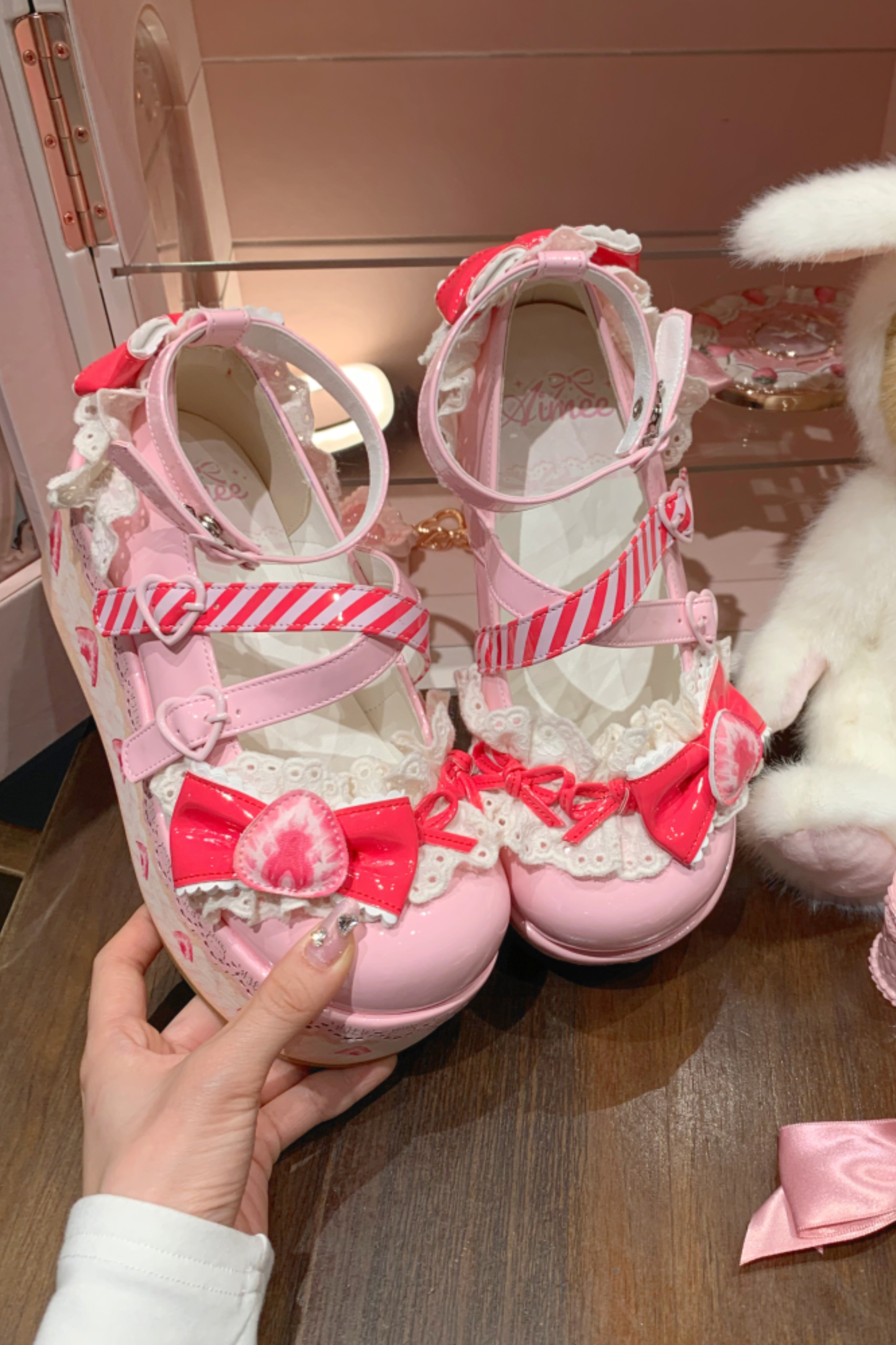 ストロベリーリミテッドロリータシューズ
