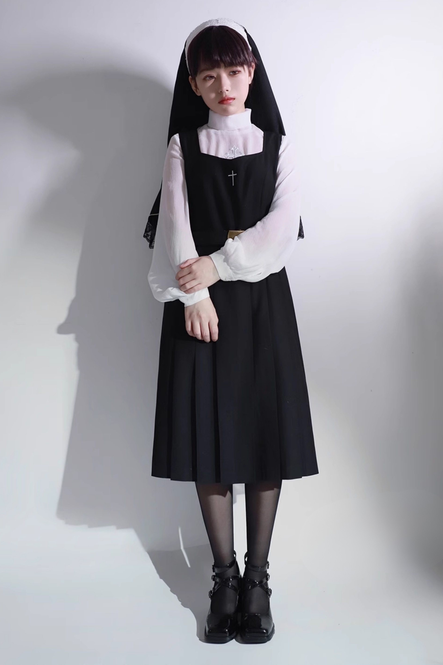 ゴシックスクールマント＋トップス＋ベストドレス