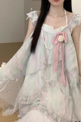 フローラルブリスノースリーブドレス＋ショートパンツ＋ノースリーブトップス