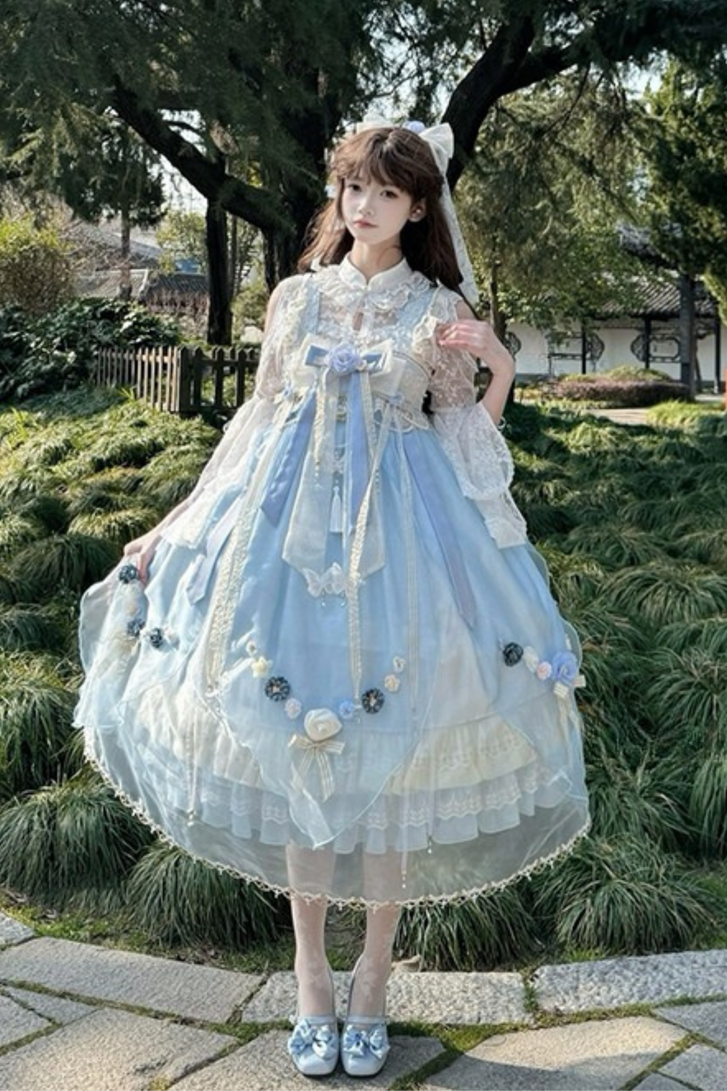 Fairy Floral China Tulle Ribbon Dress