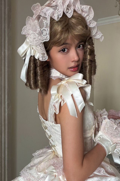【予約商品】プリンセスバレエケーキロリータドレス+ヘアバンド+ネックレス+スリーブ+テール