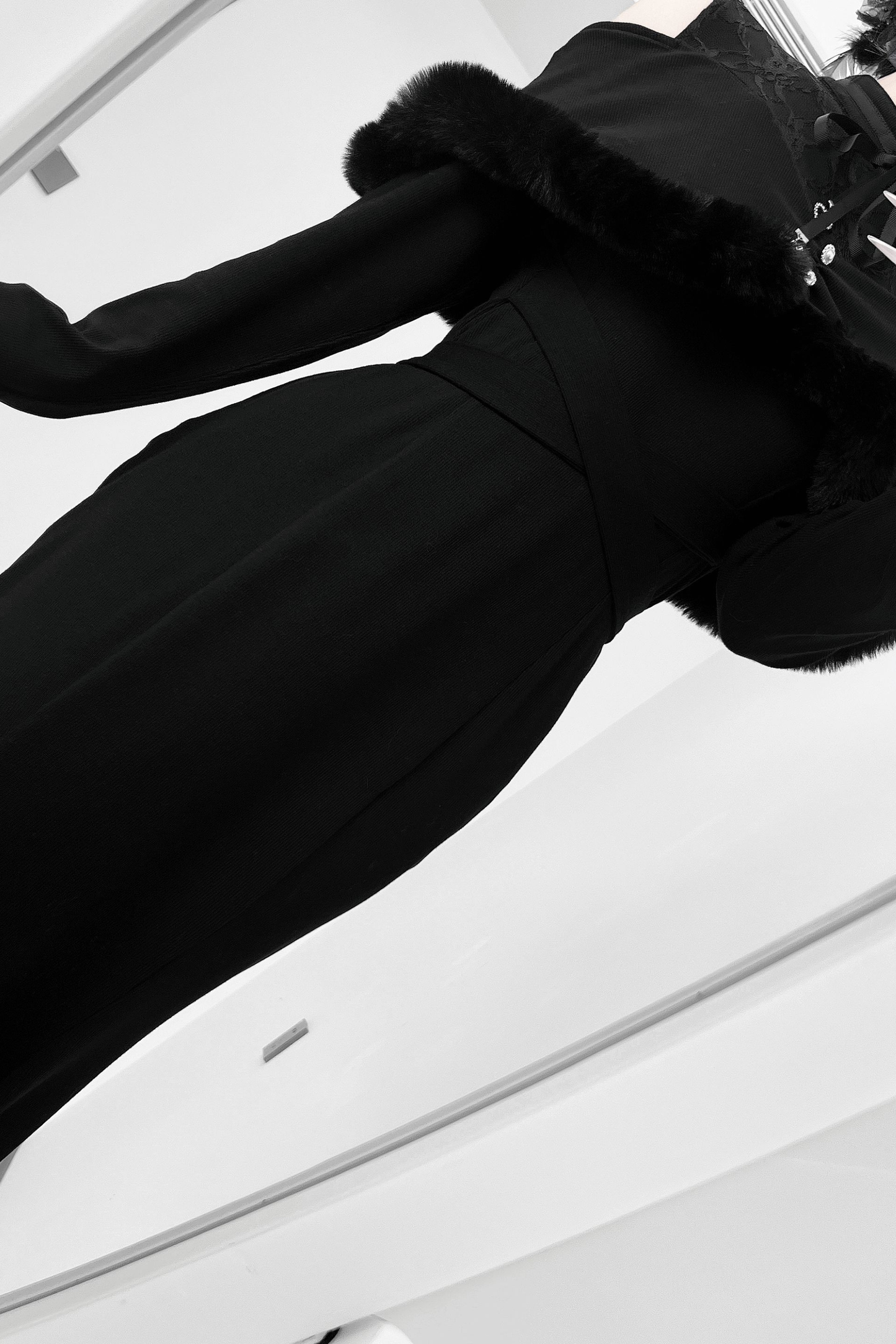 オフショルダークリアマーメイドワンピース