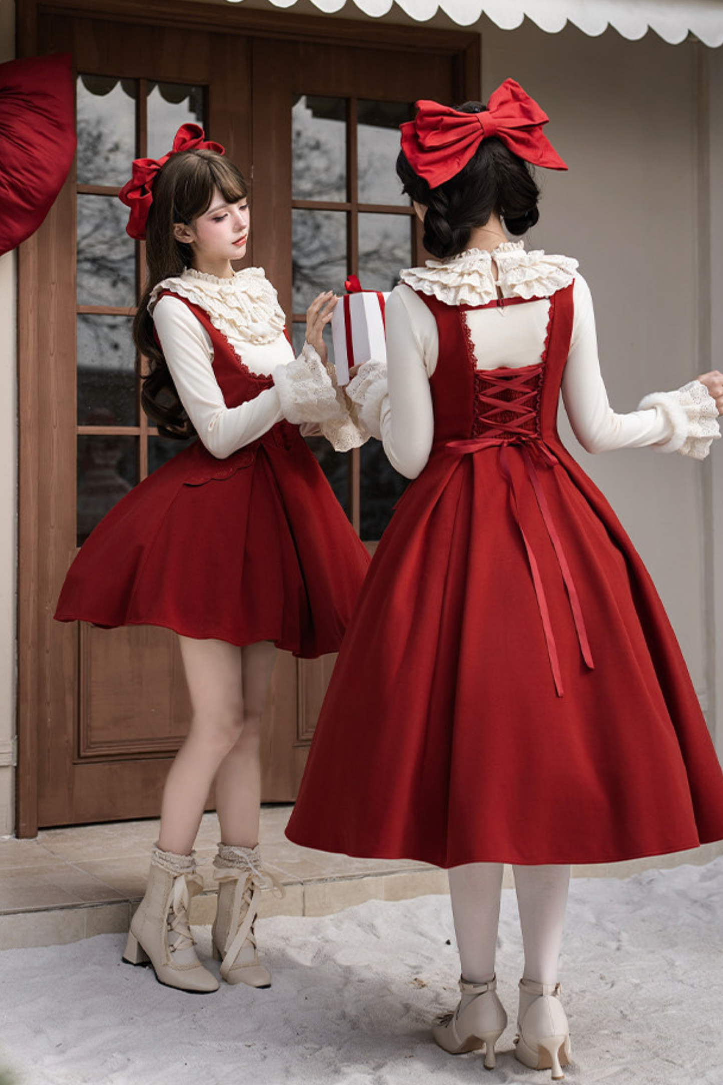 Velvet Rose Suspender Dress + Top + Ribbon