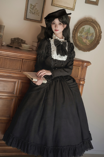 [Reservations] Classical Top + Curtain Skirt + Ribbon Collar + Hat