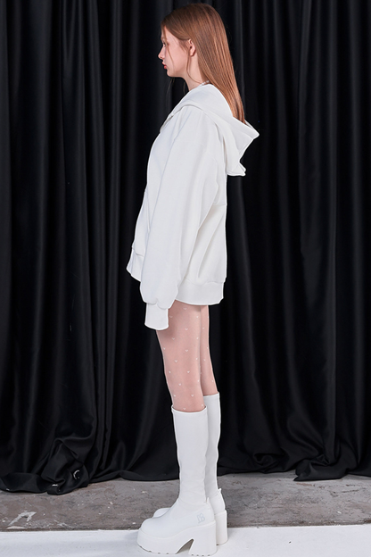 クロスルーズデビルフードジップパーカー