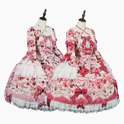 【2月27日予約締切】ストロベリーアンティークドールドレス＋フルセット＋ボンネット＋カチューシャ