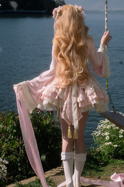 Chinese Sweet Jumper Skirt + Shawl