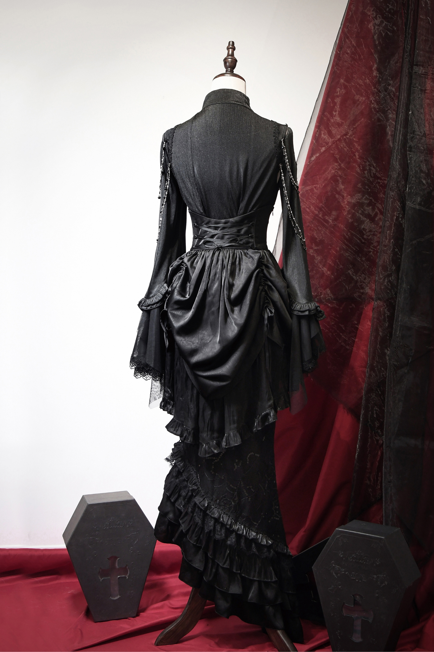 ダークフラワーゴシックロリータセットアップ