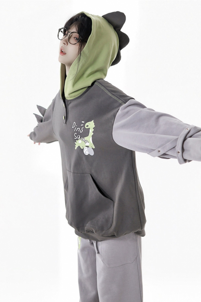 フォレストティーカジュアルフードスウェットス+スウェット+アシメパンツ+カジュアルパンツ