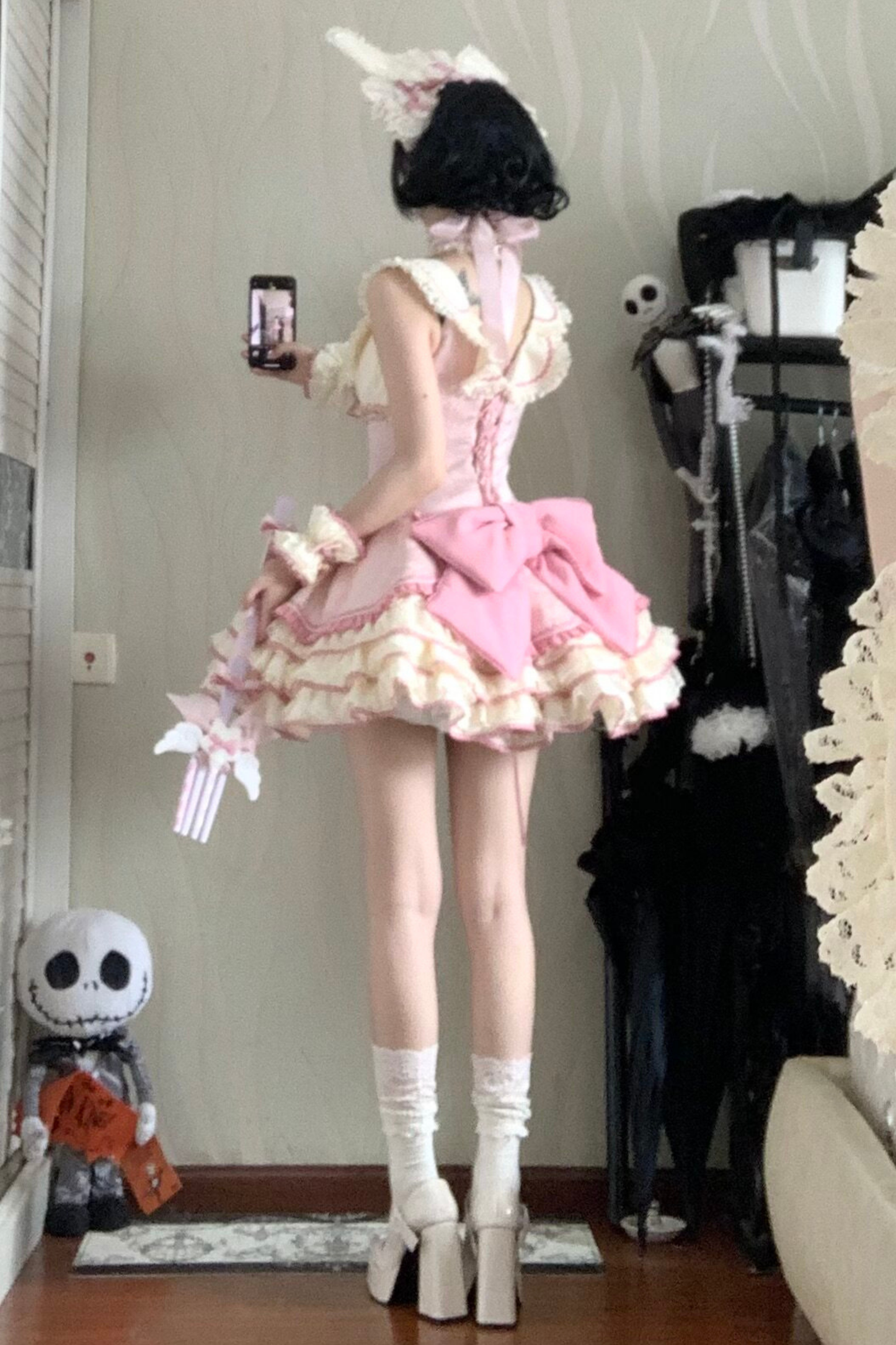 Magical Girl Lolita Dress + Bonnet + Pendant + Sleeves