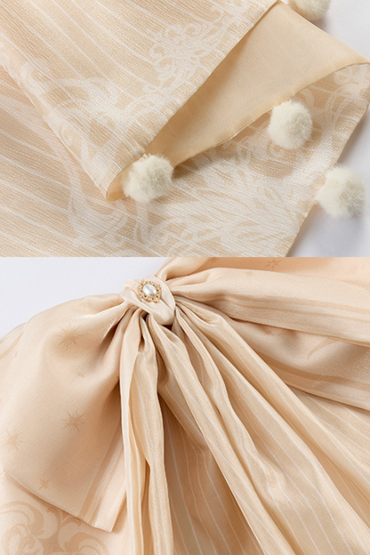 白雪プリンセスロリータドレス+ボンネット+レースチョーカー