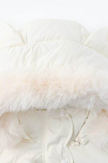 スウィートキャットフードダウンジャケット