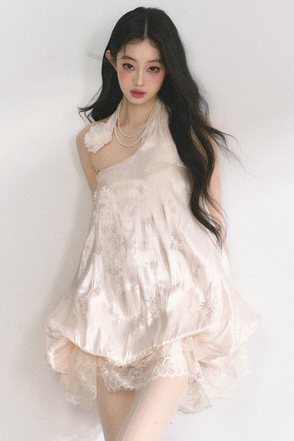 フレンチレースフラワードレス