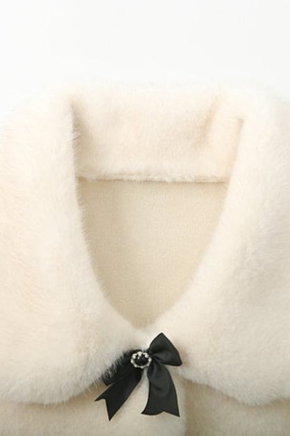 トリプルリボンミドルファーコート