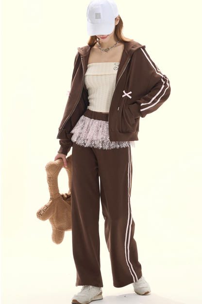 ロゴインナースリムニットトップス