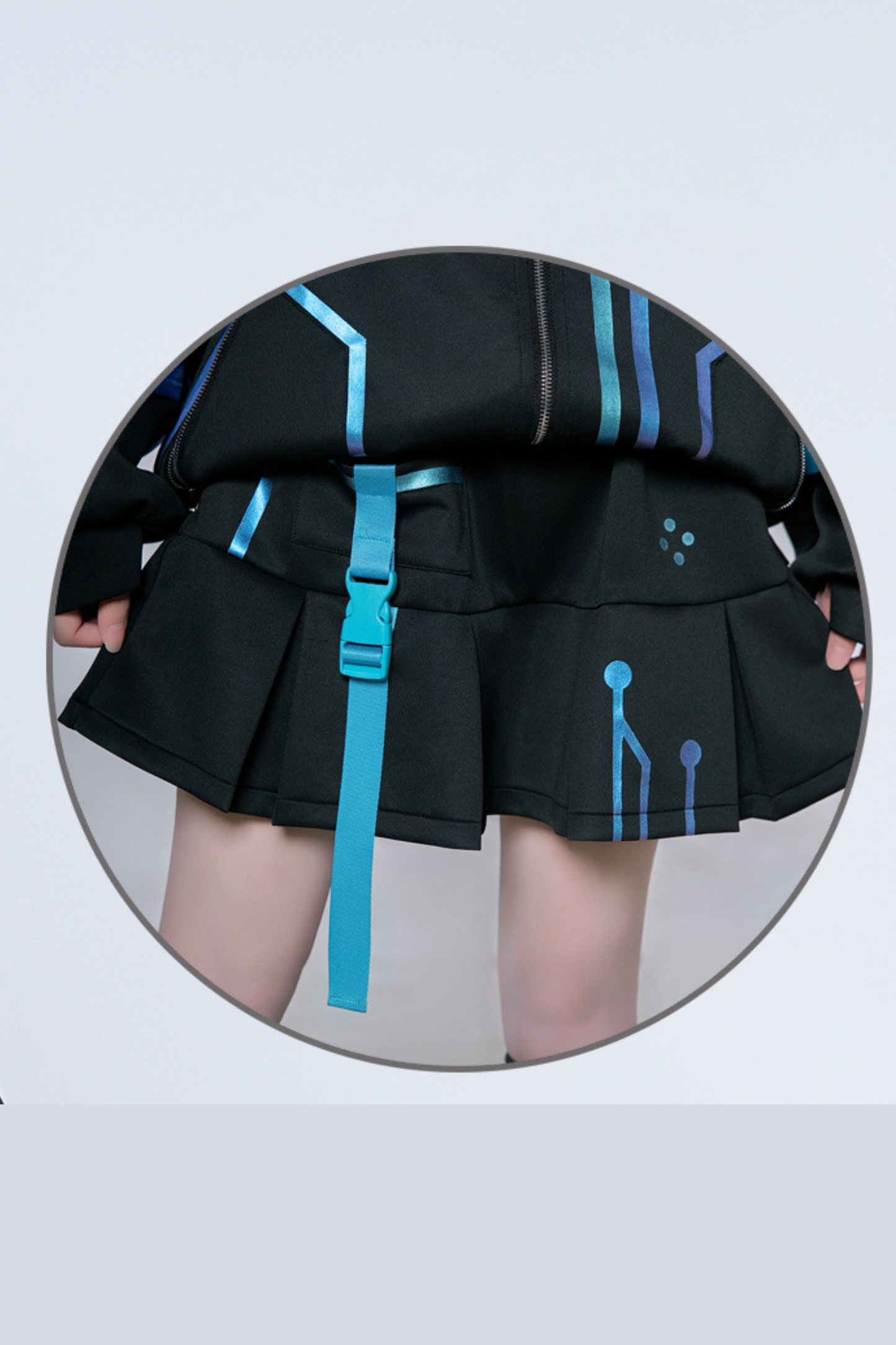 オーバーロードアニメガールジャケット+スカート＋レッグカバー