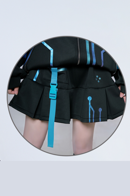 オーバーロードアニメガールジャケット+スカート＋レッグカバー