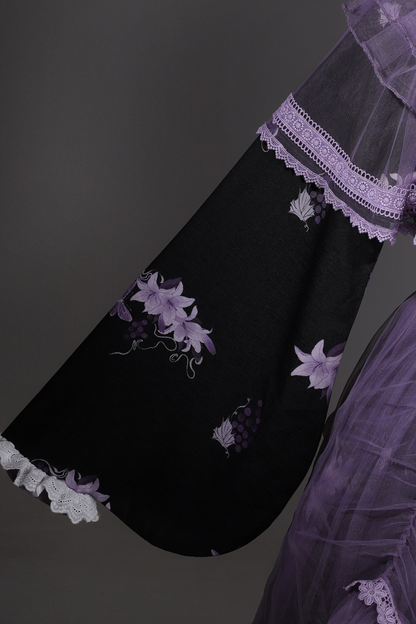 ダークチャイナクロスカラードレス+オーバードレス+スカート