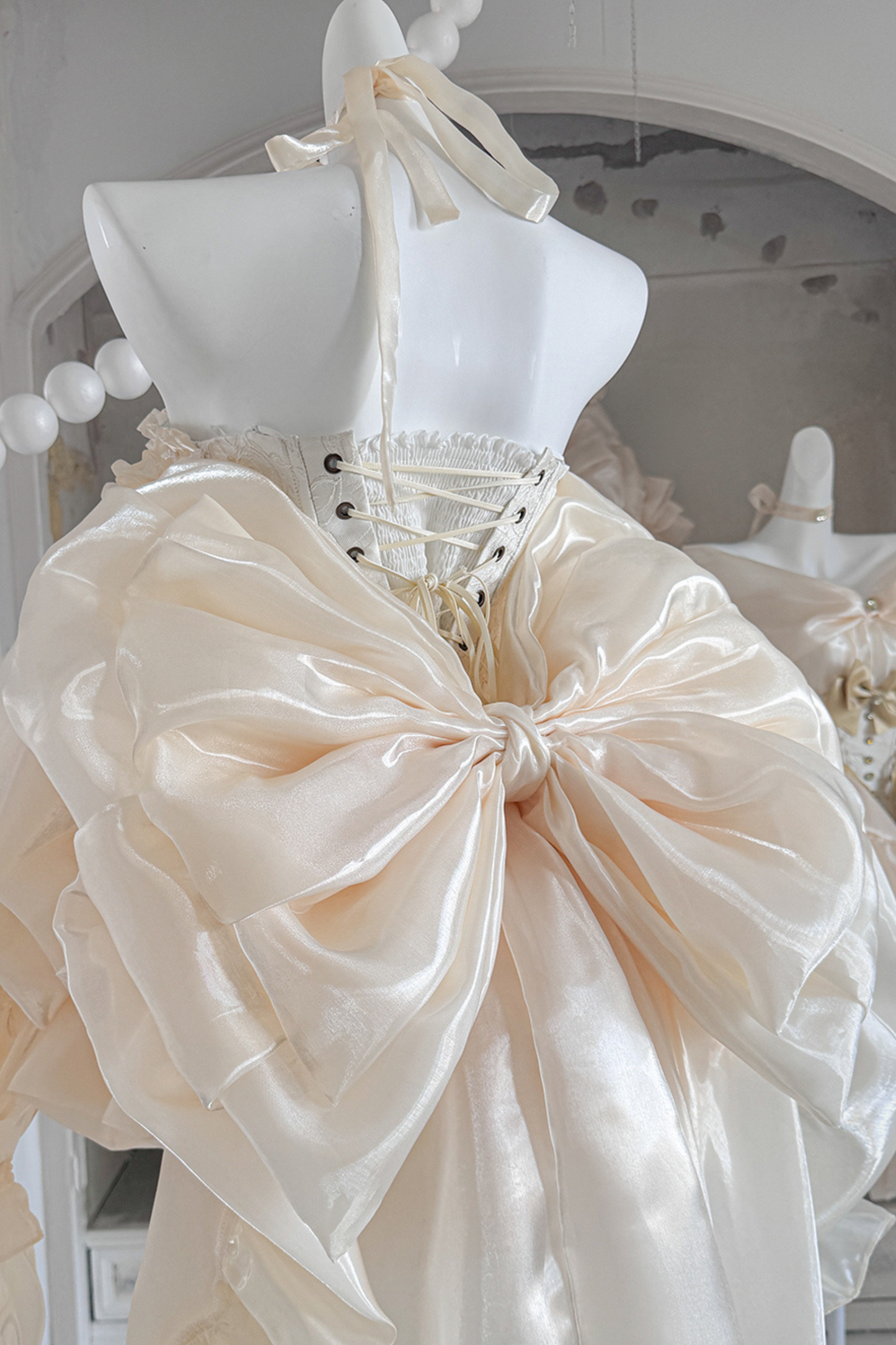パーフェクトチューブトップ+フリルスカート+リボンテール+パニエ