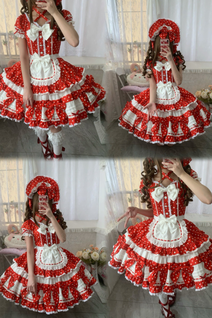 Doll Dot Big Ribbon Lolita Dress