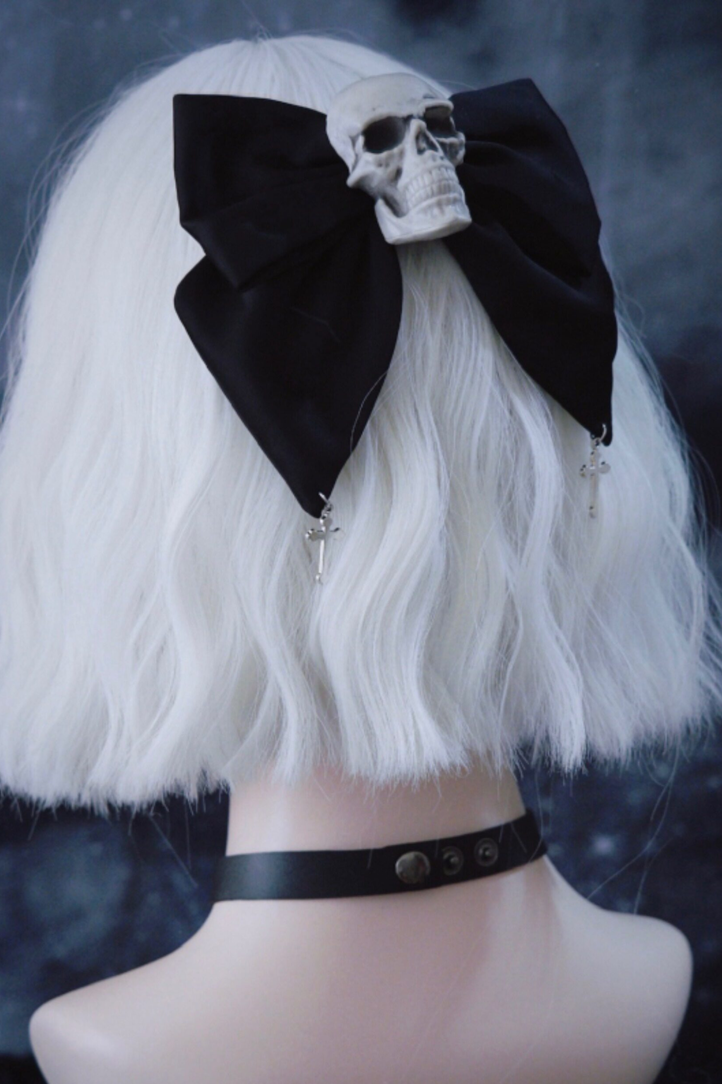 スカルリボンヘアーアクセサリー