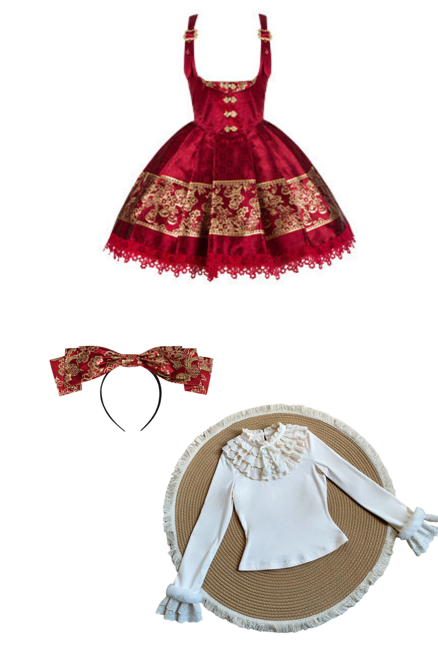 China Gorgeous Doll Dress + Top + Catsuit