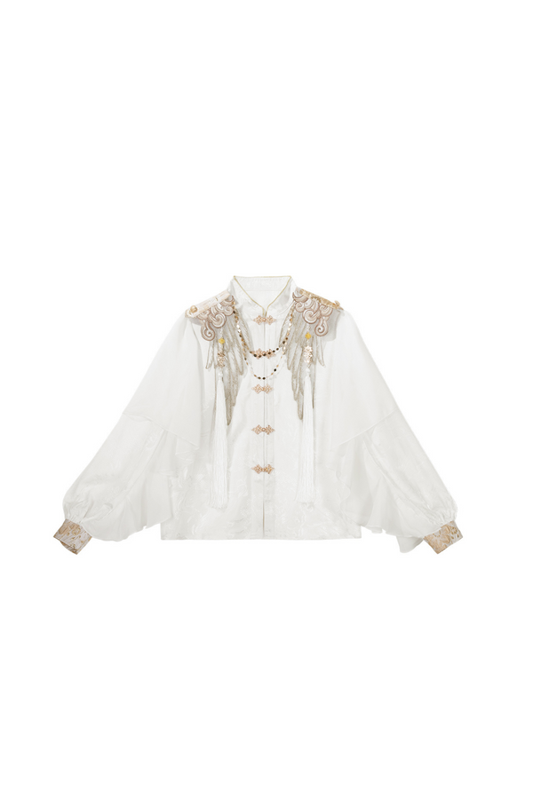 Retro China Blouse + Long Skirt