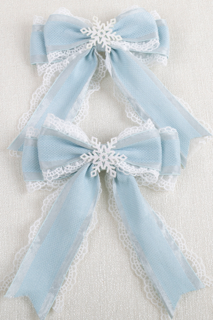 フリルアイスカラーロリータフラットハット+リボンクリップ+ヘアバンド+ハットクリップ