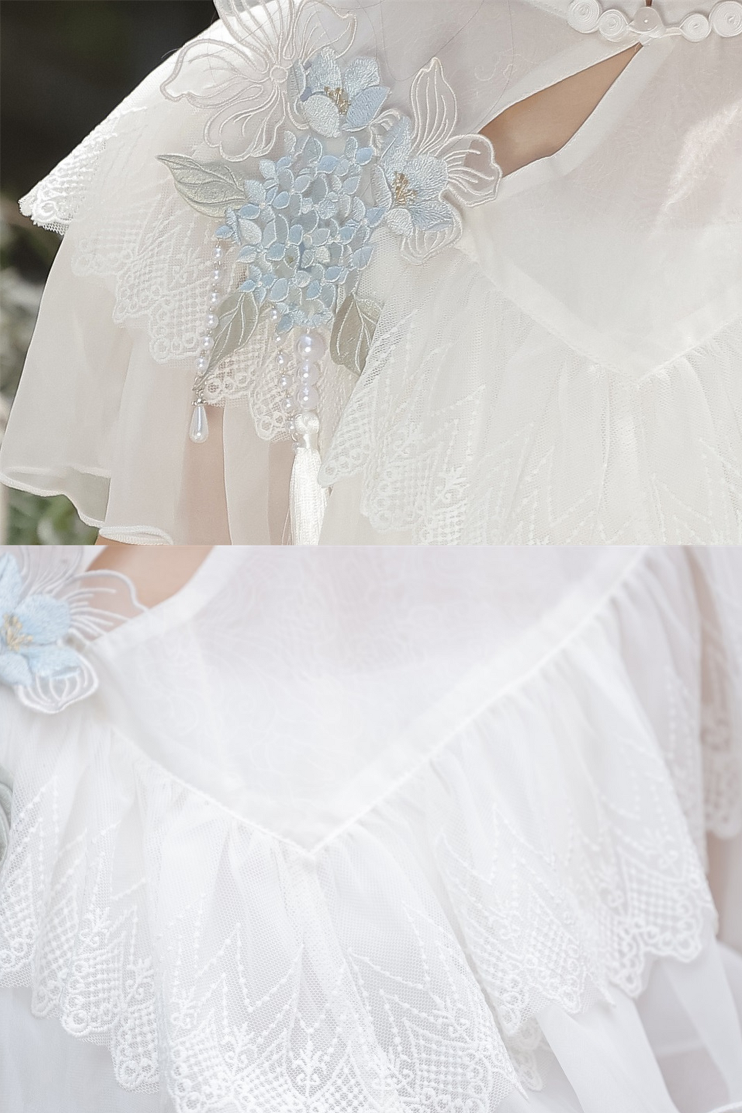 アジサイレターエレガントロリータサスペンダードレス+ショール