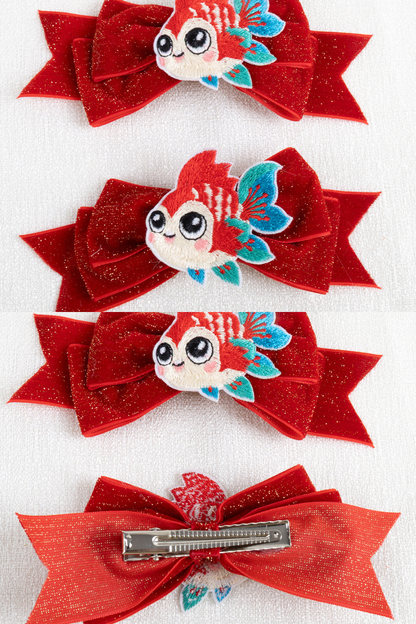 レッドベルベットロリータヘアクリップ