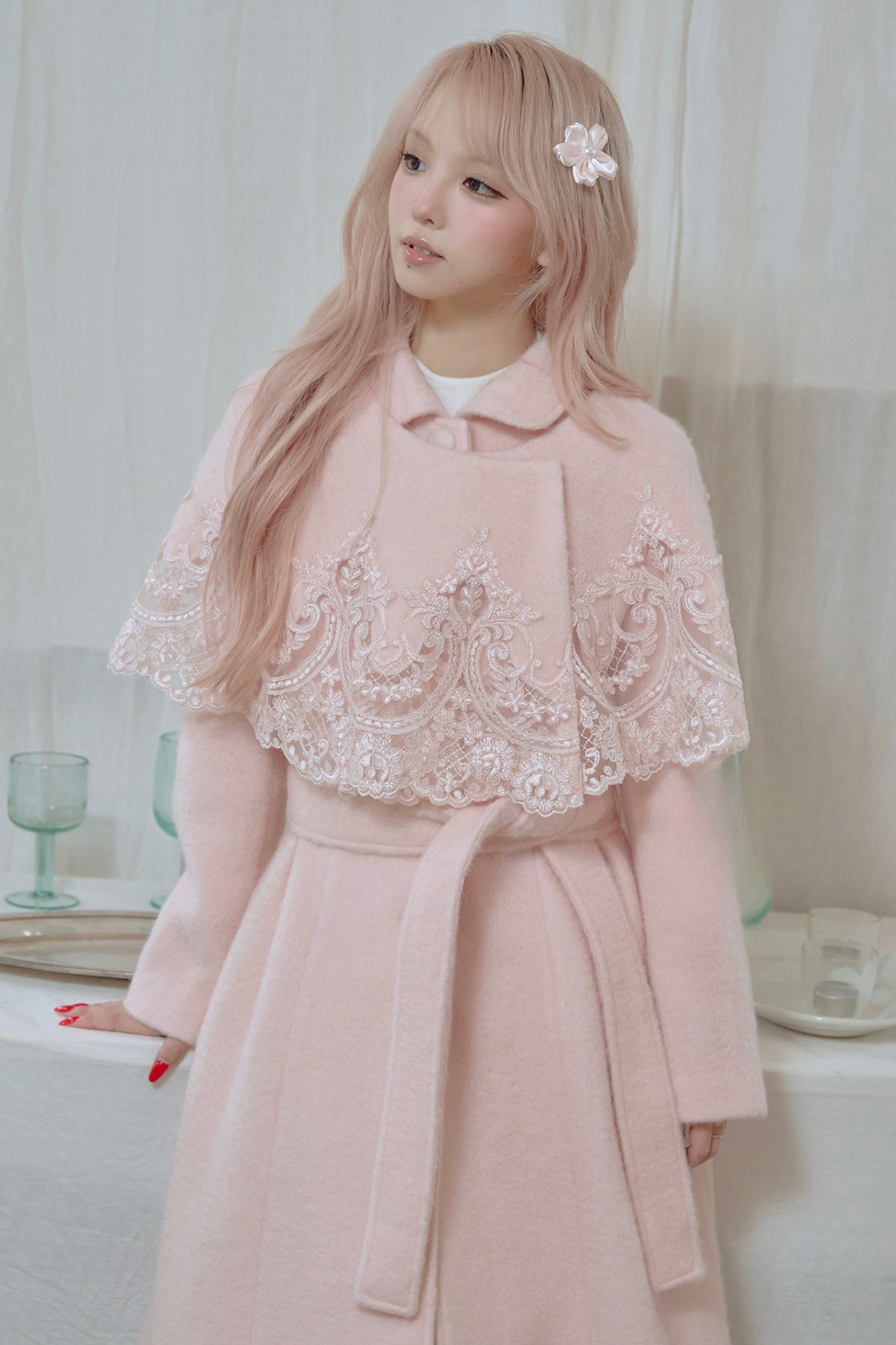 スイートレースケープロングコート