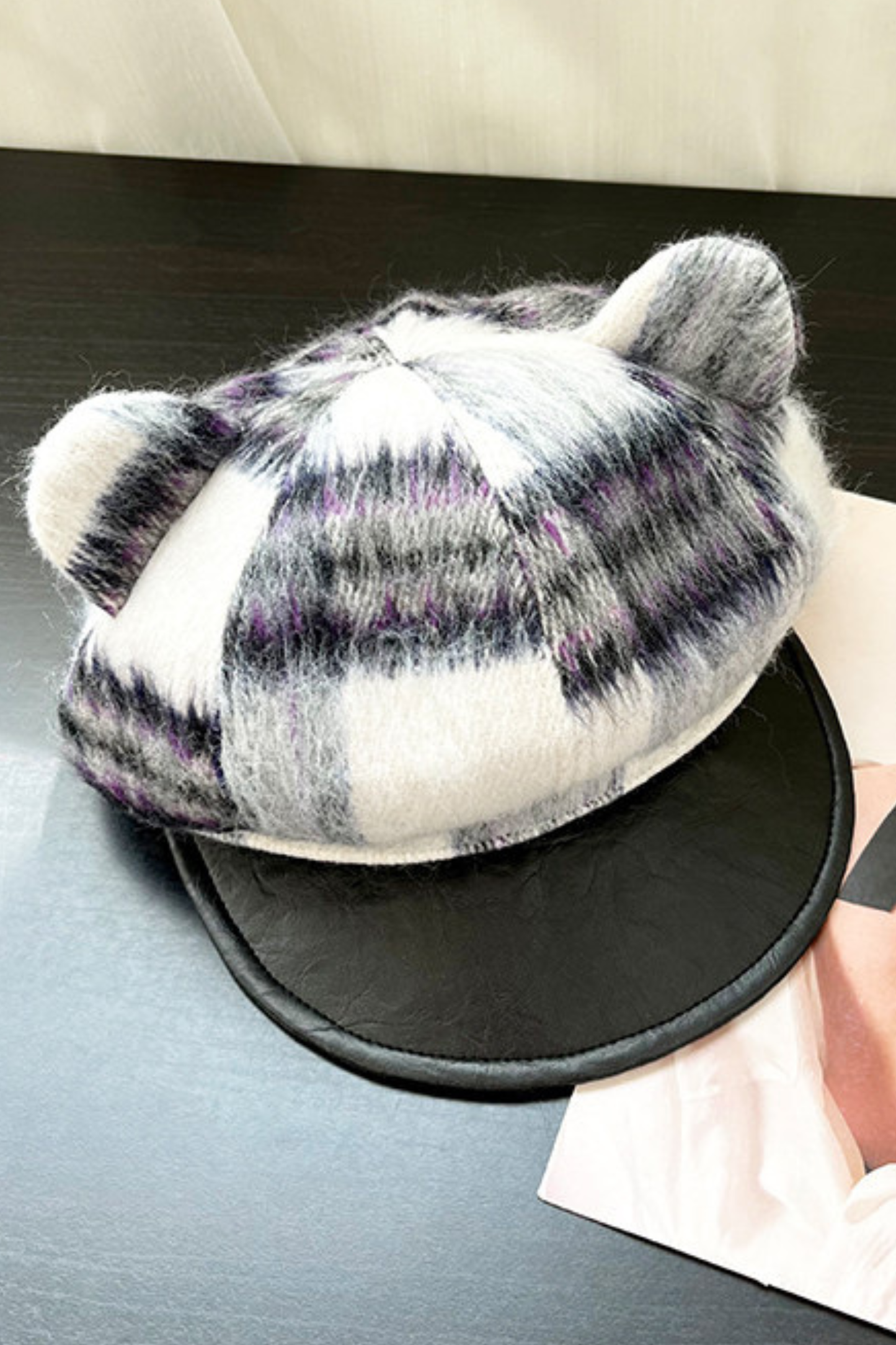Bear Ear Plaid Beret