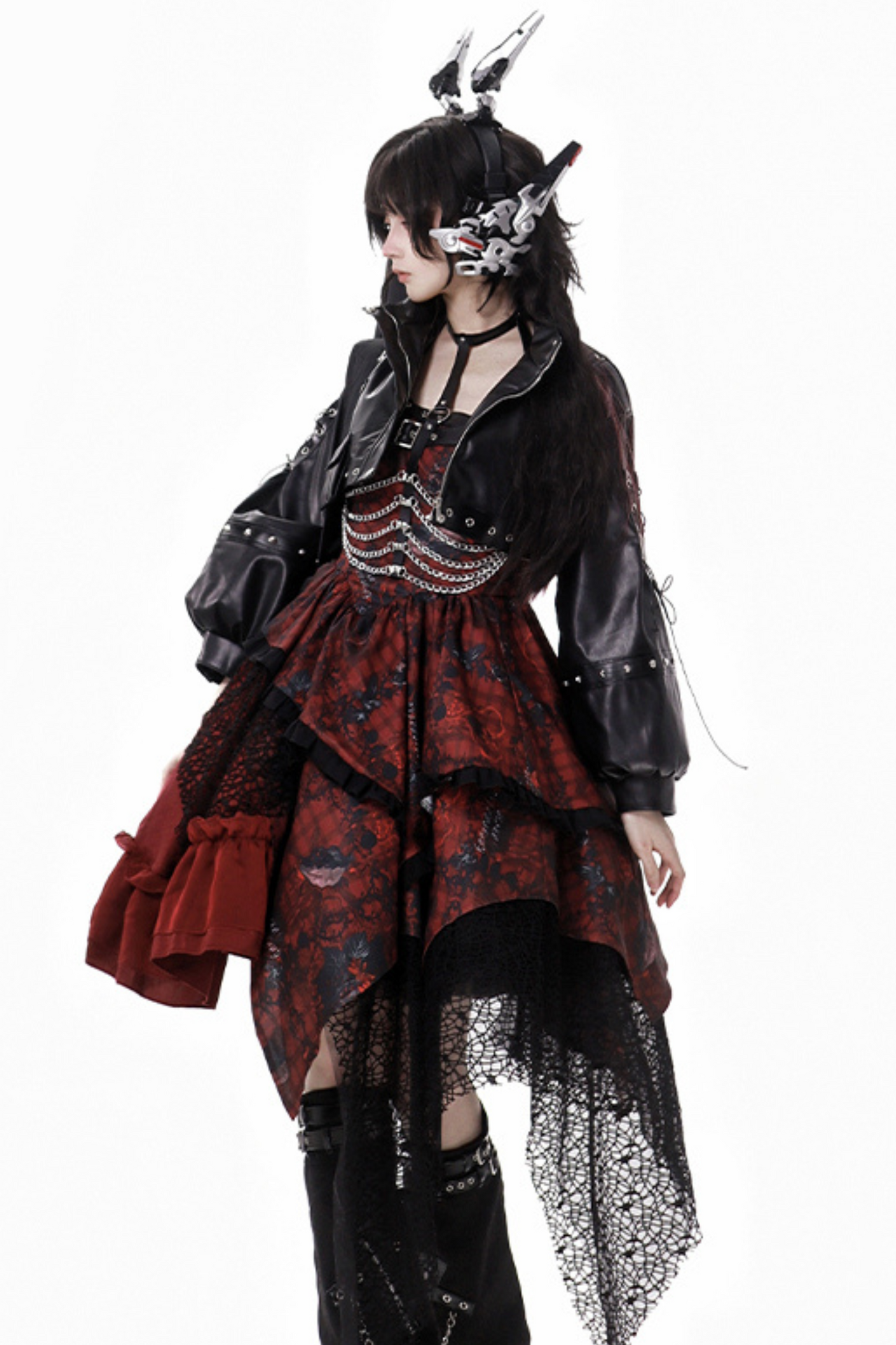 サブカルチャーダークゴシックハンサムセットアップ