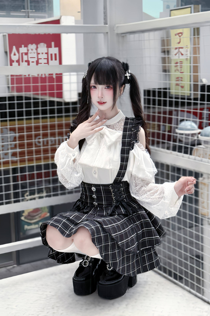Misty Island Plaid Mini Skirt