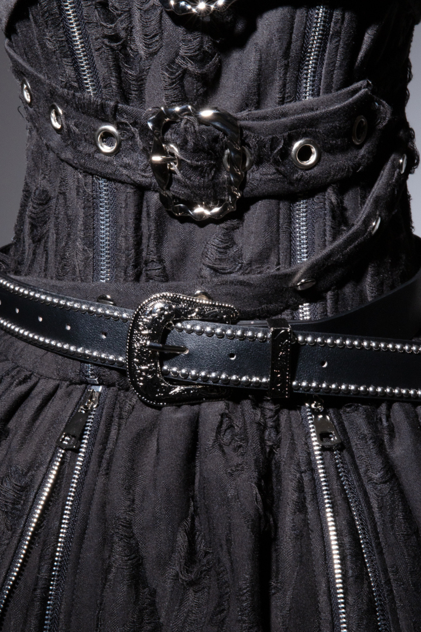 [Reservations] Dark Gothic Style Sleeveless Dress + Belt